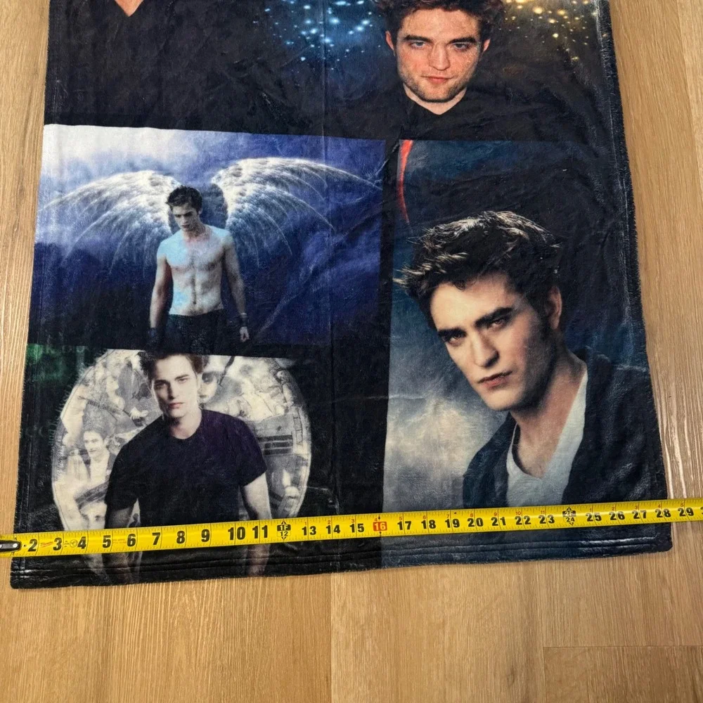 Twilight Saga Edward Cullen Fleece Throw Blanket Robert Pattinson Collage 40x28